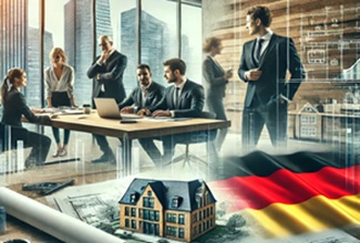 Starting a Real Estate Company and flag of Germany